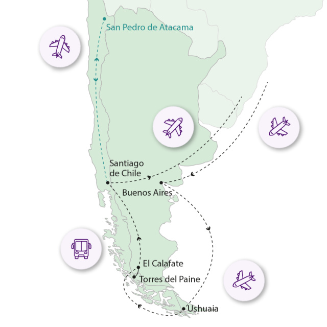 Tűzföld és Patagónia csodái