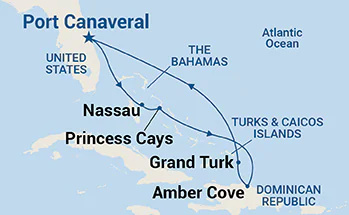 Caribbean Princess - 7 éjszakás kelet-karibi hajóút Port Canaveral-ból