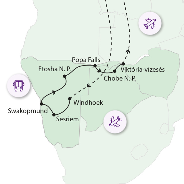 
A természet csodái Namíbiától a Viktória-vízesésig
