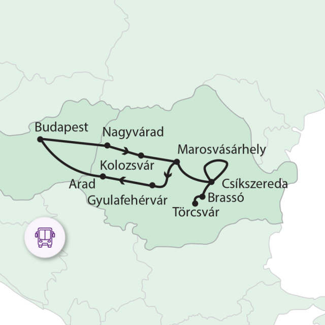 
Nagy erdélyi körutazás
