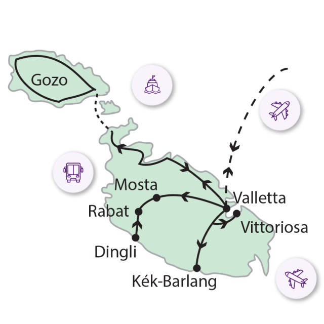 
Karneváli forgatag Máltán
