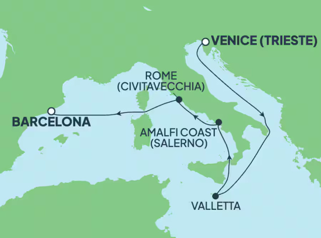 Norwegian Aura - 7 éjszakás mediterrán hajóút 