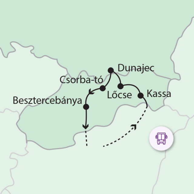 
Felvidék városai és a Magas-Tátra
