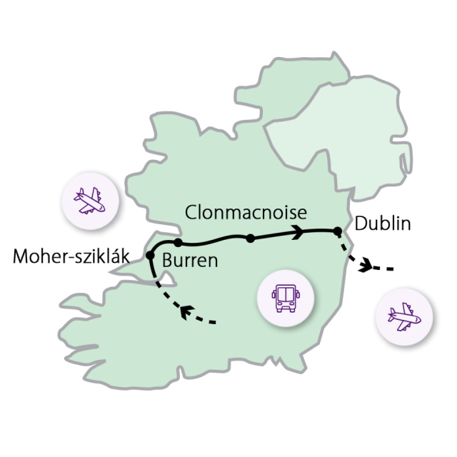 
Moher-sziklák és Dublin
