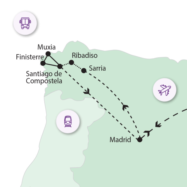 
El Camino zarándokút Galíciában
