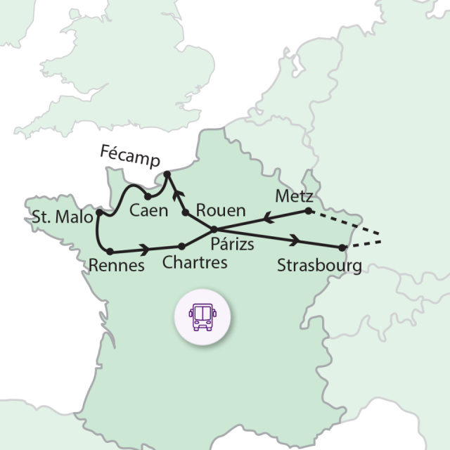 
A festői Normandia - Bretagne
