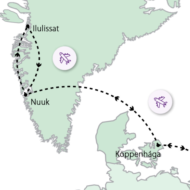 
Jéghegyek és gleccserek szigete Grönland
