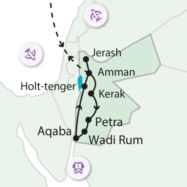 
Petrától a Holt-tengerig - Körutazás Jordániában
