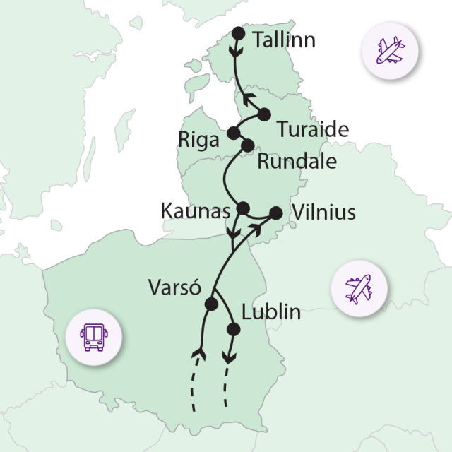 
Baltikumi panoráma repülővel
