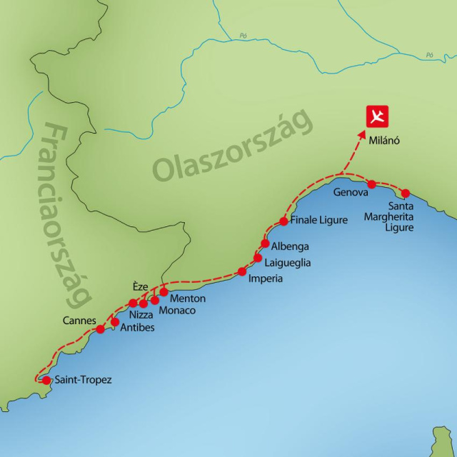 
Olasz - Francia Riviéra legszebb tájai
