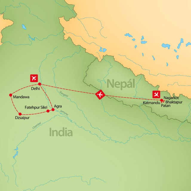 
India-Nepál körutazás
