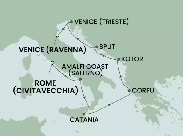 Norwegian Gem - Egy hetes mediterrán hajóút