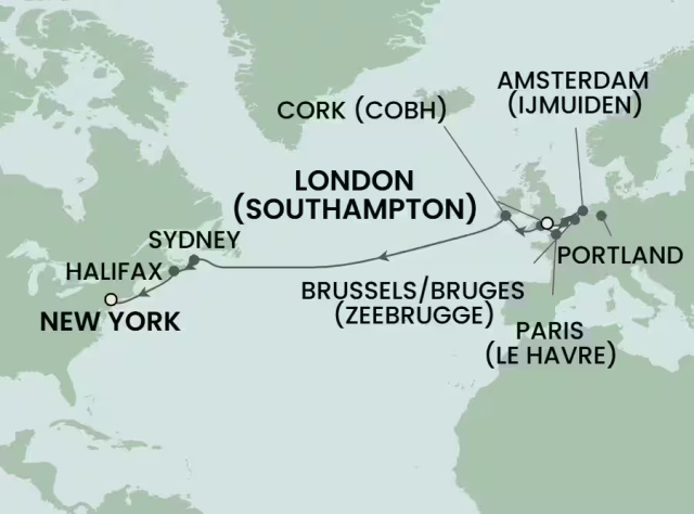 Norwegian Prima - 14 éjszakás transzantlanti hajóút Londontól New Yorkig 