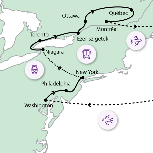 
USA Keleti-Part és a Niagara-vízesés: hosszabbítási lehetőség Kelet-Kanadába
