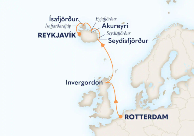 MS Rotterdam - 7 éjszakás izlandi fjordok és skót-felföldi hajóút