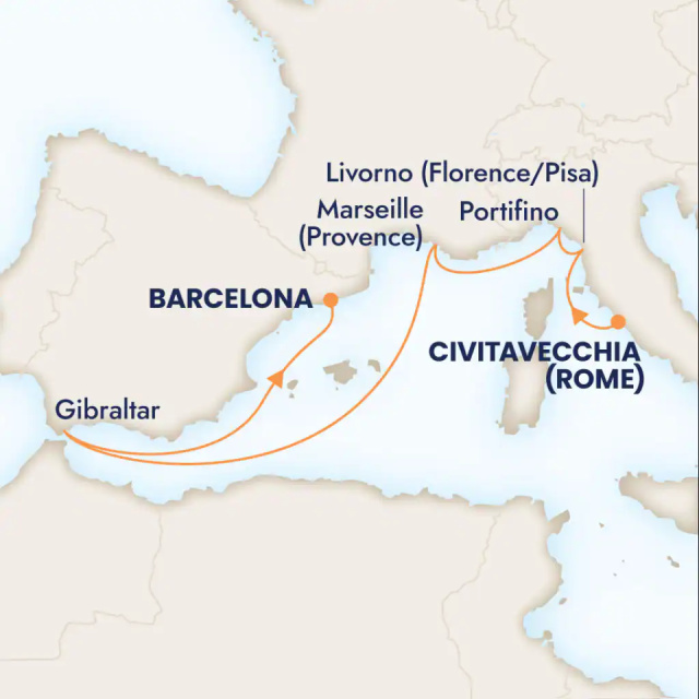 MS Nieuw Amsterdam - 7 éjszakás nyugat-mediterrán hajóút: Olaszország, Franciaország és Gibraltár