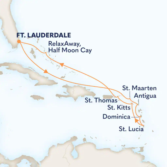 MS Rotterdam - 11 éjszakás kelet-karibi hajóút Fort Lauderdale-ből