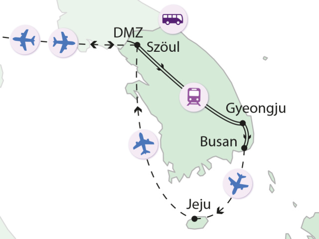 
Dél-Korea különleges világa – Szöultól Jeju szigetéig
