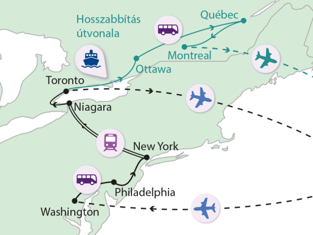 
USA Keleti-Part és a Niagara-vízesés: hosszabbítási lehetőség Kelet-Kanadába
