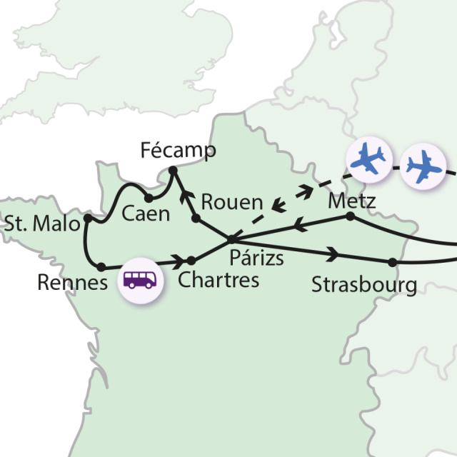 
A festői Normandia - Bretagne
