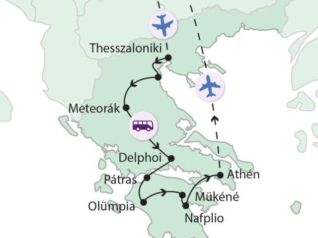 
Az ókori Hellász szépségei repülővel
