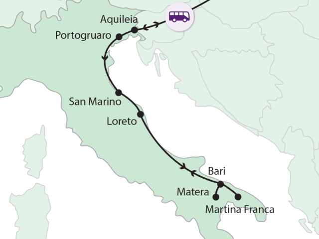 
Az olasz csizma sarka, Puglia
