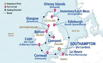 Majestic Princess - 12 éjszakás brit-szigeteki körutazás Franciaországgal és Belfasttal