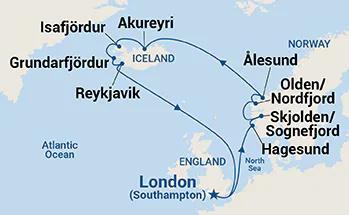 Sky Princess - 14 éjszakás izlandi hajóút Southampton-ból