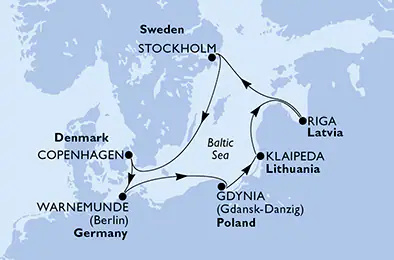 MSC Magnifica - 7 éjszakás észak-európai hajóút 
